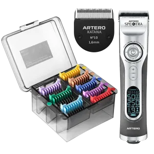 Spektra Clipper with Metaplex 8pc Metal Comb Set and Katana Blade by Artero