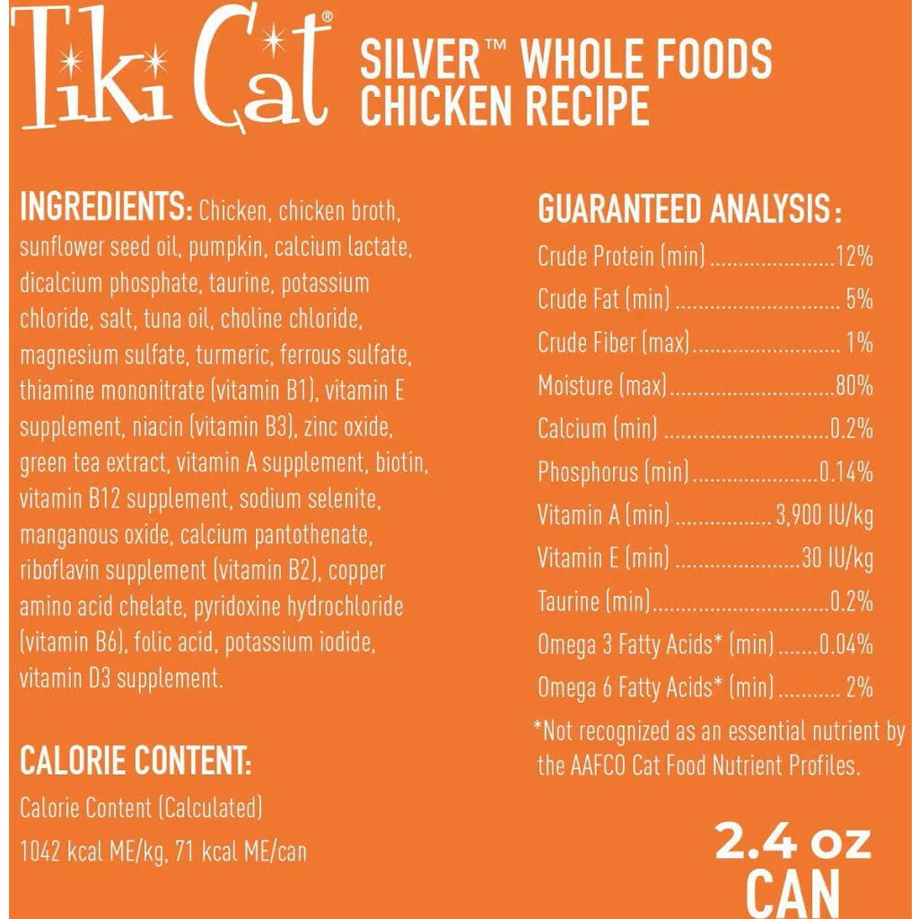Tiki Cat Silver for Seniors Chicken (2.4 oz x 12 cans)