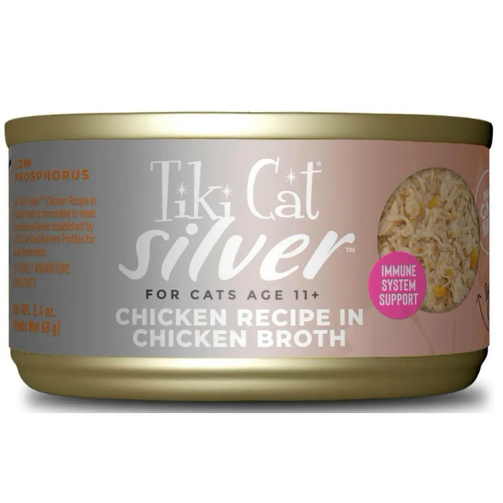 Tiki Cat Silver for Seniors Chicken (2.4 oz x 12 cans)