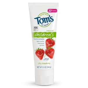 Tom's of Maine Children's Natural Fluoride Toothpaste, Silly Strawberry 4.2 oz