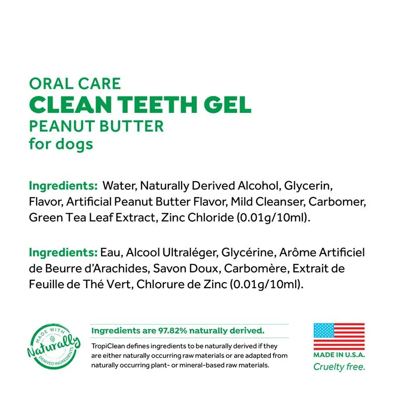 TropiClean - Oral Care Gel Peanut Butter for Dogs
