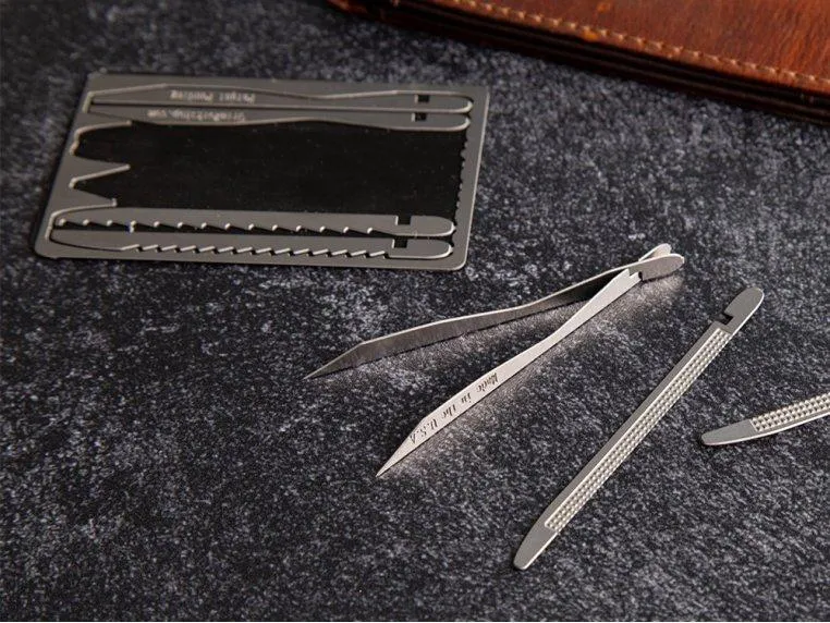 Tweezer Kit First Aid Card : Credit Card Size Set of  Tweezers