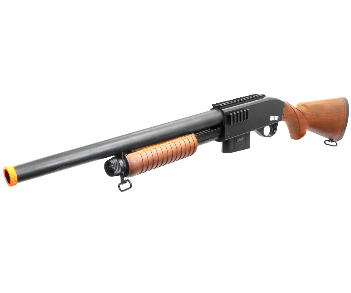 UKARMS P1566W Pump Action Spring Airsoft Shotgun - Fake Wood