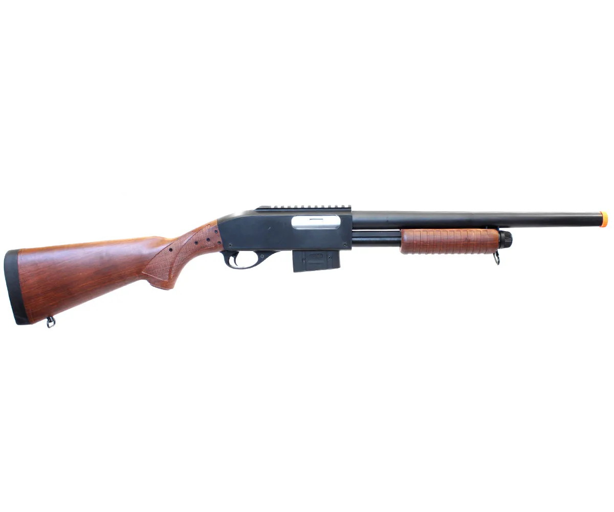 UKARMS P1566W Pump Action Spring Airsoft Shotgun - Fake Wood