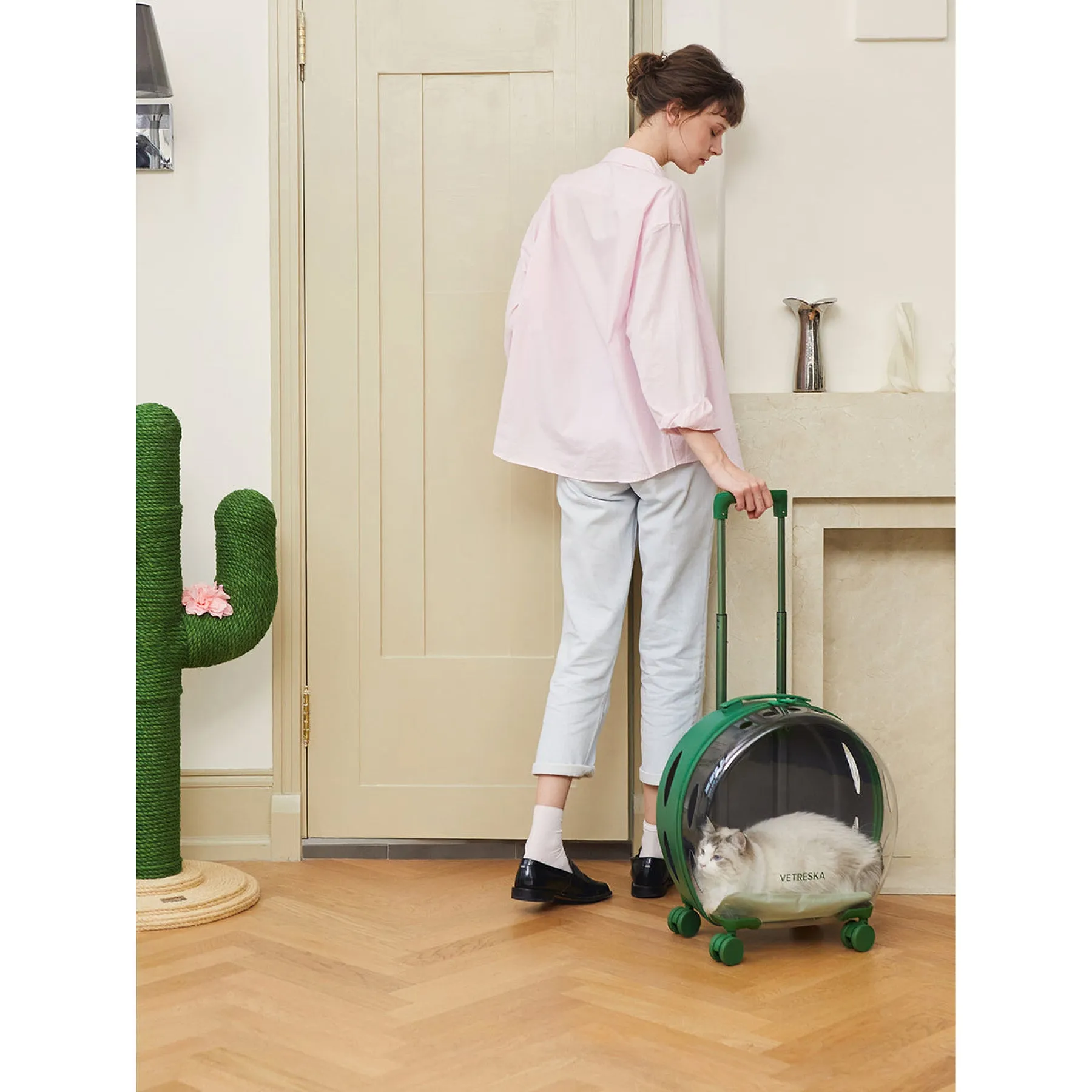 VETRESKA BUBBLE PET CARRIER - GREEN