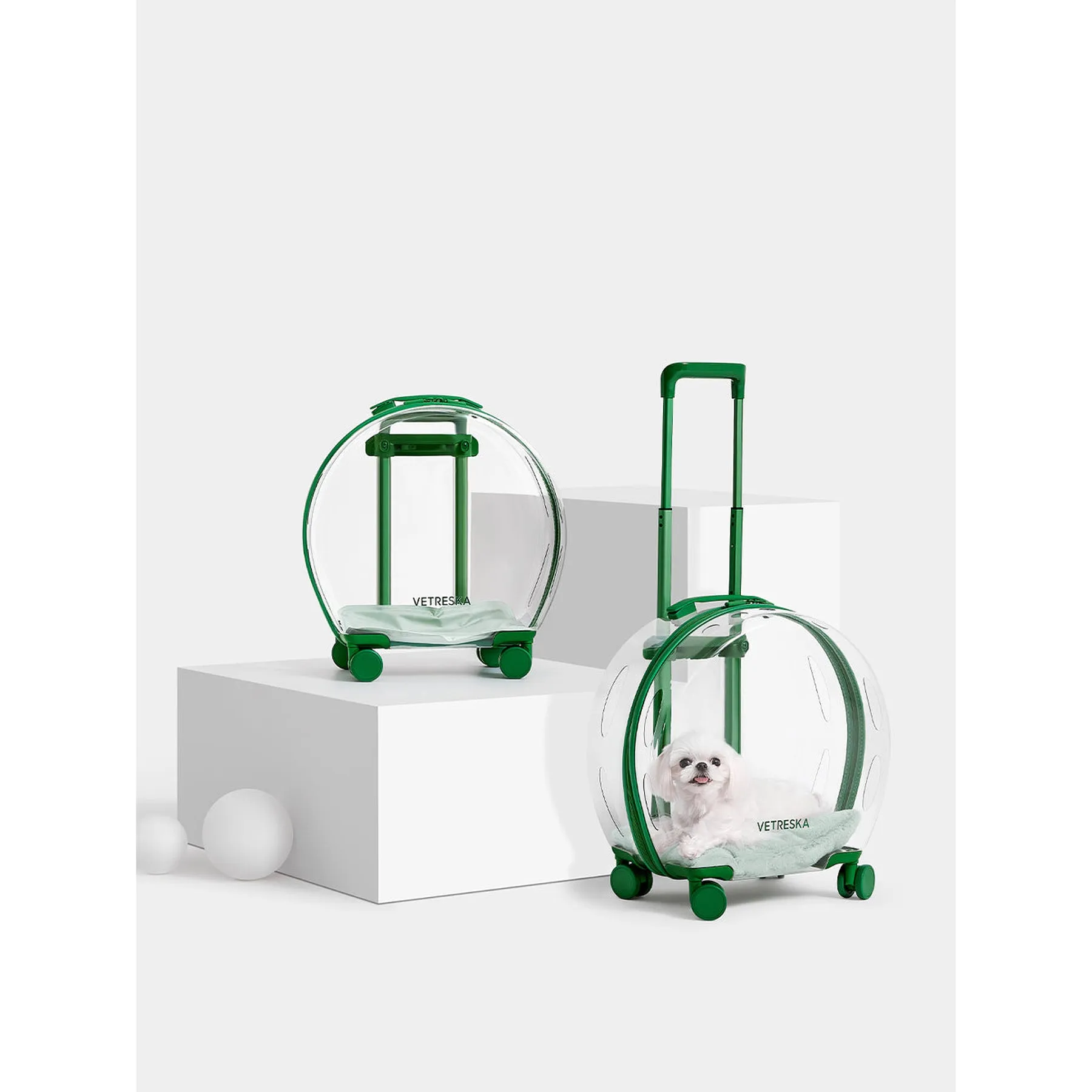 VETRESKA BUBBLE PET CARRIER - GREEN