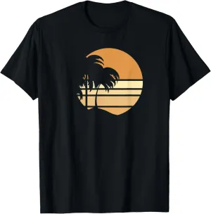 Vintage Sunset and Palm Trees T-Shirt