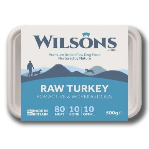 Wilsons Turkey Core Raw Frozen Dog Food 500g